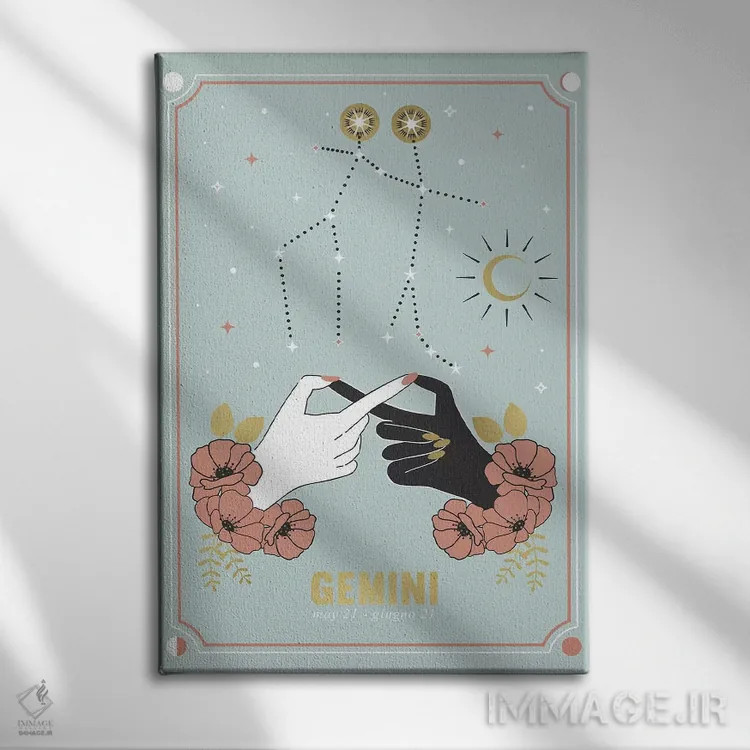 تابلو دکوراتیو دوپیکر اثر امانوئلا کاراتونی - نمای روبهرو روی دیوار