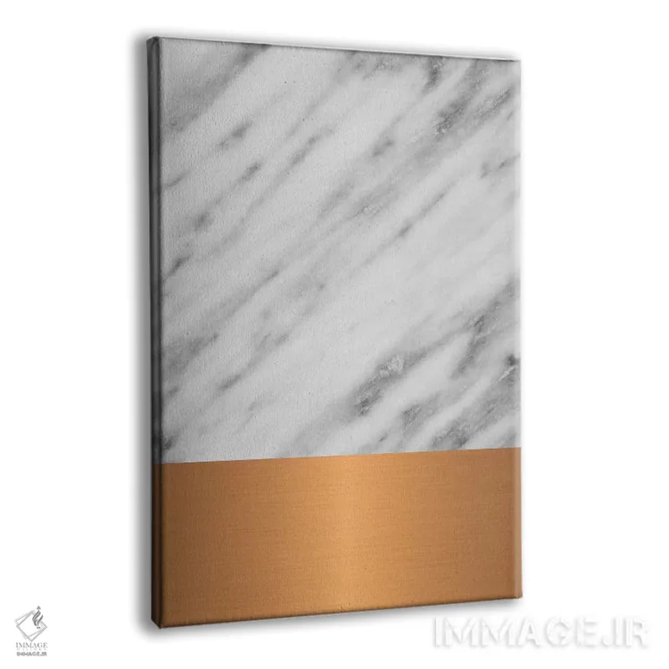 تابلو مینیمال مرمر کارارا با مس اثر امانوئلا کاراتونی - نمای پرسپکتیو محصول