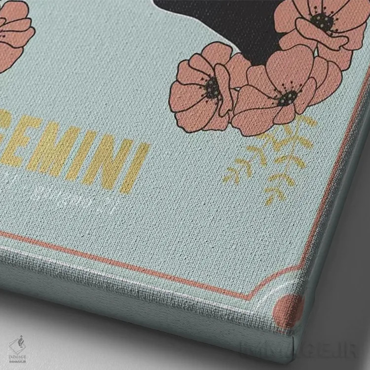 تابلو دکوراتیو دوپیکر اثر امانوئلا کاراتونی - نمای نزدیک بافت بوم