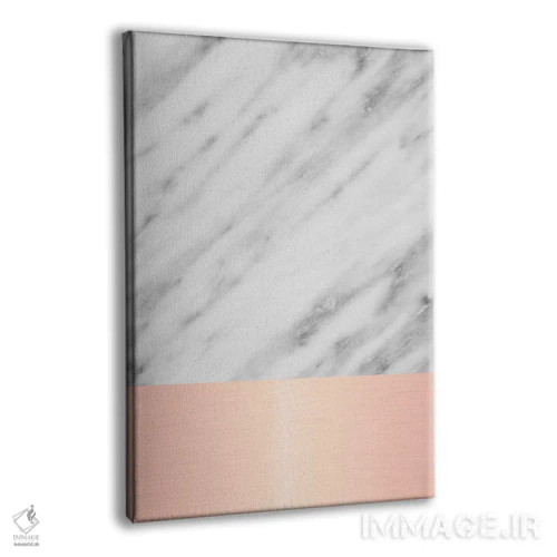 تابلو مینیمال مرمر کارارا با رنگ صورتی اثر امانوئلا کاراتونی - نمای پرسپکتیو محصول