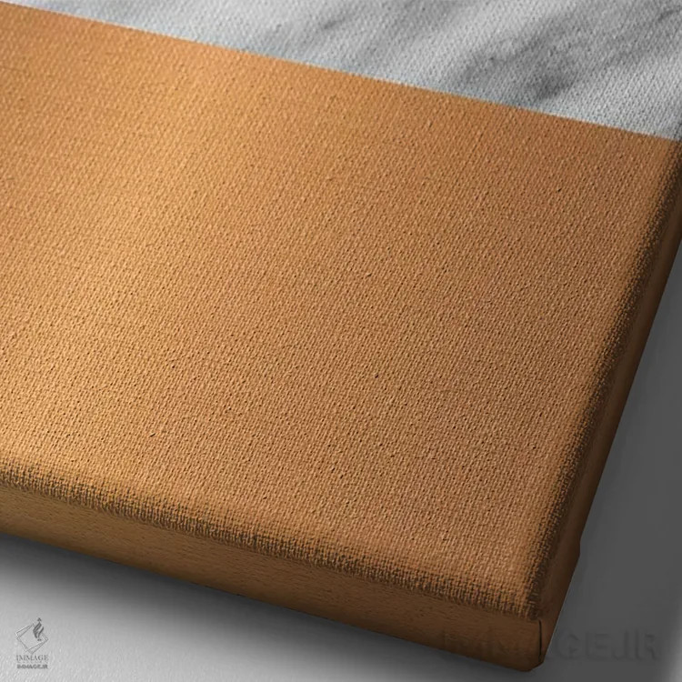 تابلو مینیمال مرمر کارارا با مس اثر امانوئلا کاراتونی - نمای نزدیک بافت بوم