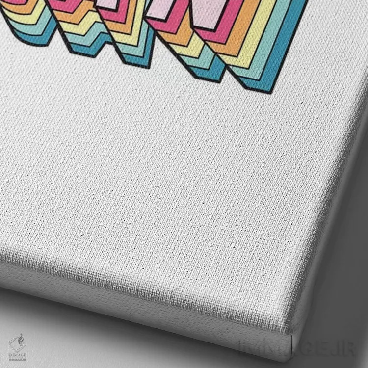 تابلو دکوراتیو این دختر می تواند اثر امانوئلا کاراتونی - نمای نزدیک بافت بوم