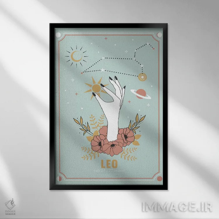 تابلو دکوراتیو برج اسد اثر امانوئلا کاراتونی - نمای قابدار مشکی