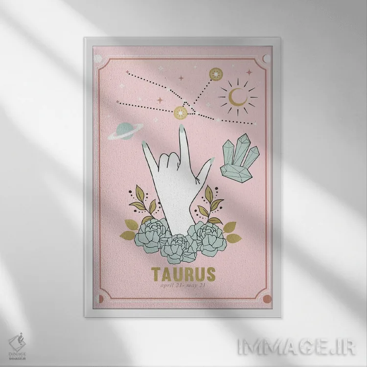 تابلو دکوراتیو برج ثور اثر امانوئلا کاراتونی - نمای قابدار سفید