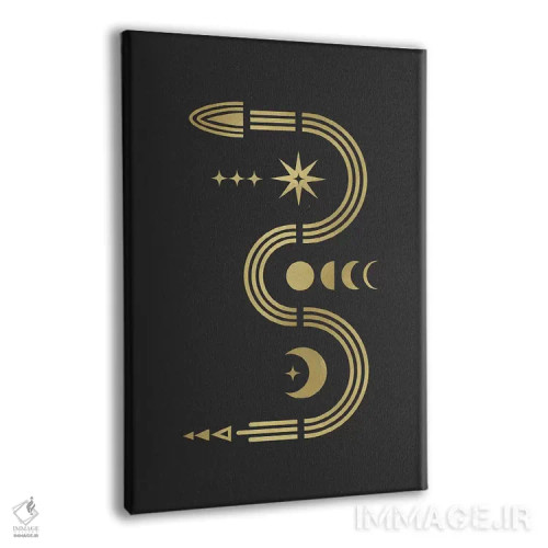 تابلو دکوراتیو مار طلایی اثر امانوئلا کاراتونی - نمای پرسپکتیو محصول