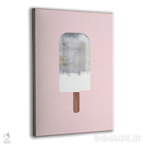 تابلو مینیمال آبنبات یخی بتنی اثر امانوئلا کاراتونی - نمای پرسپکتیو محصول