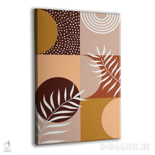 تابلو انتزاعی تم هندسی زمین پخته اثر امانوئلا کاراتونی - نمای پرسپکتیو محصول