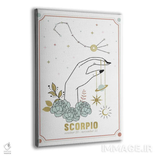 تابلو دکوراتیو نماد زودیاک عقرب اثر امانوئلا کاراتونی - نمای پرسپکتیو محصول