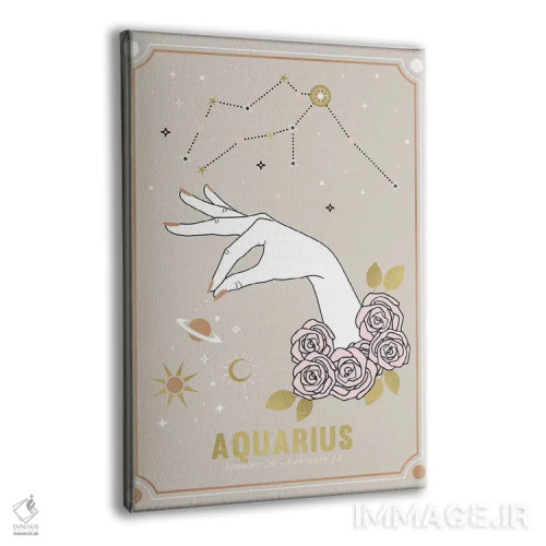 تابلو دکوراتیو نماد زودیاک دلو اثر امانوئلا کاراتونی - نمای پرسپکتیو محصول