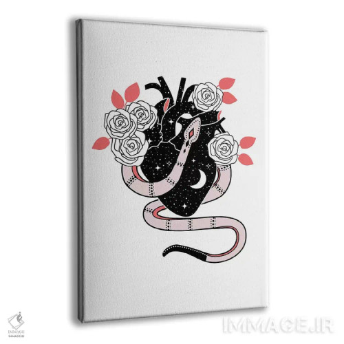 تابلو مینیمال قلب تاریکی اثر امانوئلا کاراتونی - نمای پرسپکتیو محصول