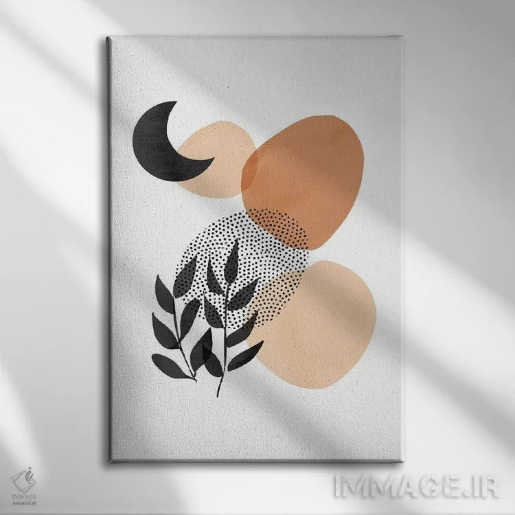 تابلو مینیمال زیر ماه اثر امانوئلا کاراتونی - نمای روبهرو روی دیوار