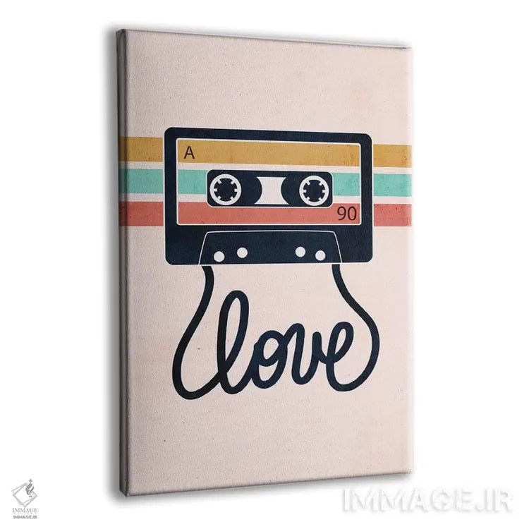 تابلو مینیمال آهنگ های عاشقانه اثر امانوئلا کاراتونی - نمای پرسپکتیو محصول