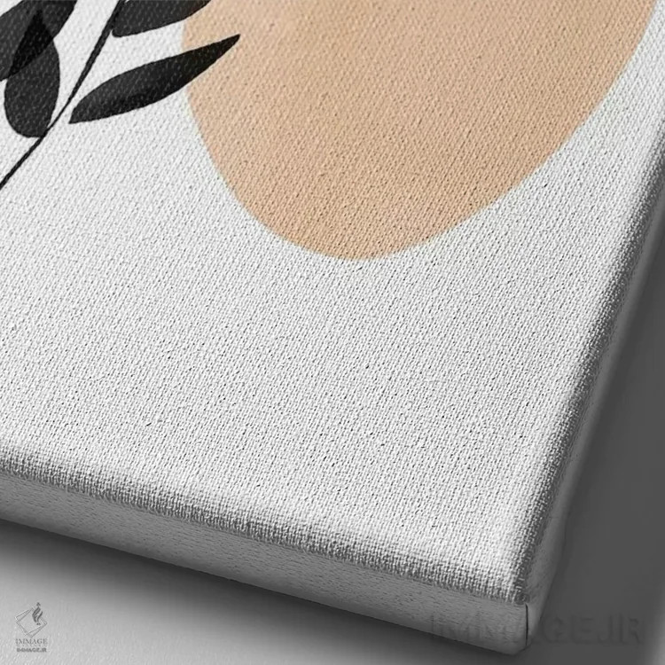 تابلو مینیمال زیر ماه اثر امانوئلا کاراتونی - نمای نزدیک بافت بوم