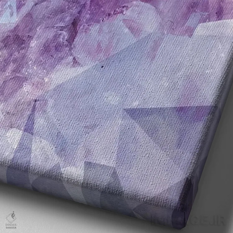 تابلو انتزاعی سنگ قیمتی کریستال اثر امانوئلا کاراتونی - نمای نزدیک بافت بوم