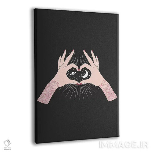 تابلو مینیمال عشق جادویی اثر امانوئلا کاراتونی - نمای پرسپکتیو محصول