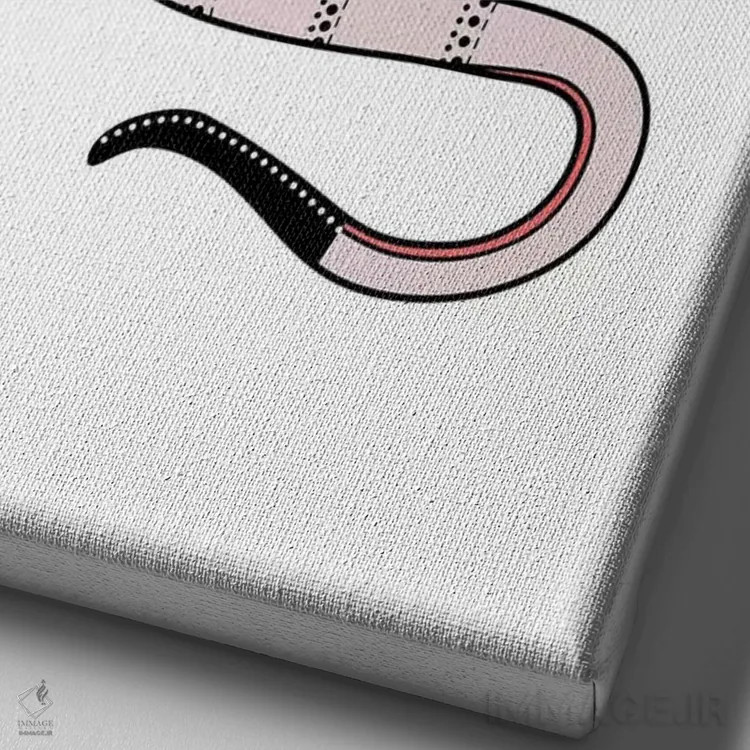 تابلو مینیمال قلب تاریکی اثر امانوئلا کاراتونی - نمای نزدیک بافت بوم