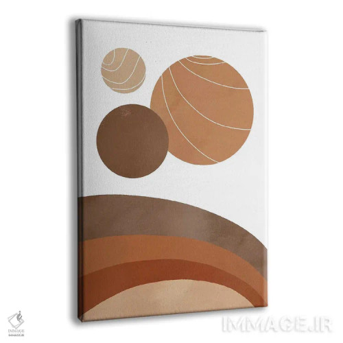 تابلو انتزاعی جهان های زمین پخته اثر امانوئلا کاراتونی - نمای پرسپکتیو محصول