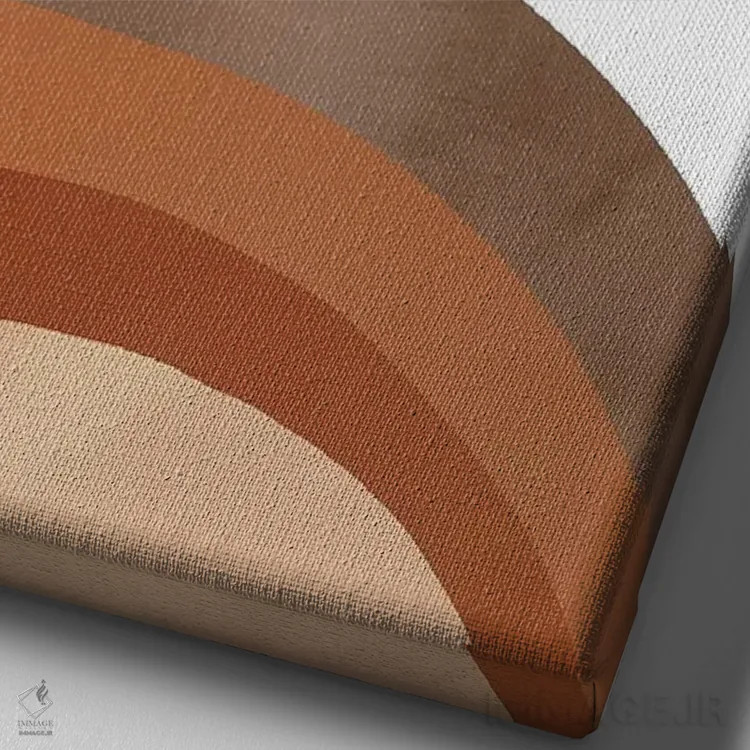 تابلو انتزاعی جهان های زمین پخته اثر امانوئلا کاراتونی - نمای نزدیک بافت بوم