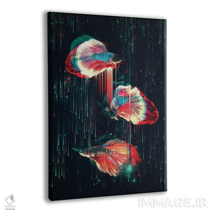 تابلو انتزاعی عمیقا اثر امانوئلا کاراتونی - نمای پرسپکتیو محصول