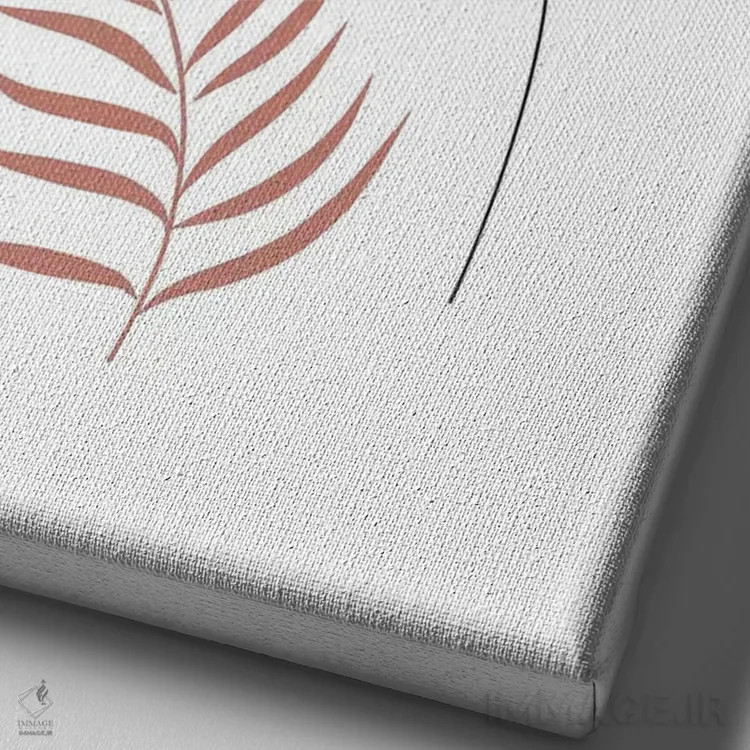 تابلو مینیمال بوسه با هنر خطی اثر امانوئلا کاراتونی - نمای نزدیک بافت بوم