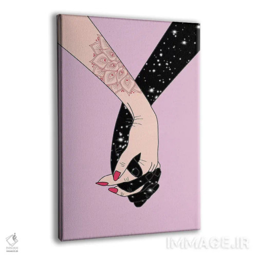 تابلو دکوراتیو با هم اثر امانوئلا کاراتونی - نمای پرسپکتیو محصول