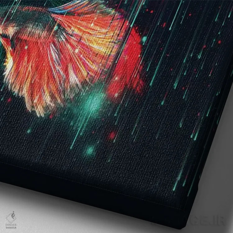 تابلو انتزاعی عمیقا اثر امانوئلا کاراتونی - نمای نزدیک بافت بوم