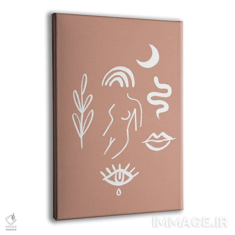 تابلو مینیمال تم طراحی خطی اثر امانوئلا کاراتونی - نمای پرسپکتیو محصول