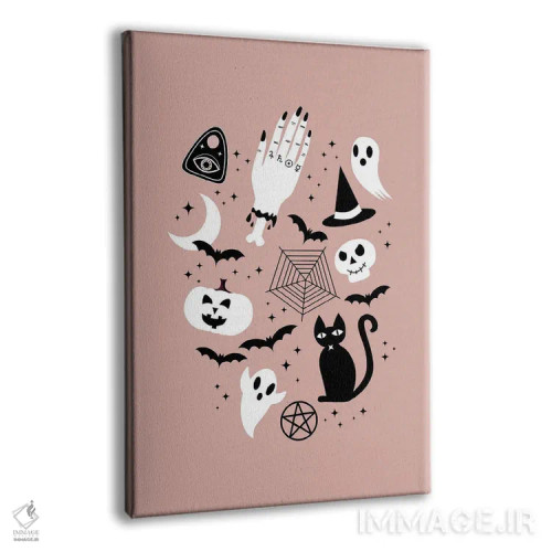تابلو دکوراتیو چیزهای عجیب هالووین اثر امانوئلا کاراتونی - نمای پرسپکتیو محصول