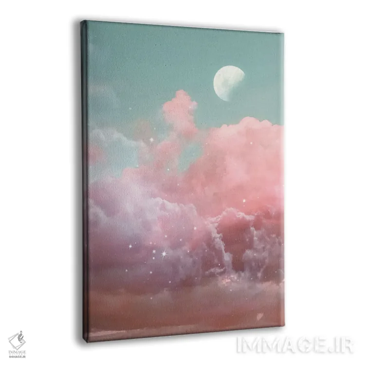 تابلو دکوراتیو ماه تنها اثر امانوئلا کاراتونی - نمای پرسپکتیو محصول