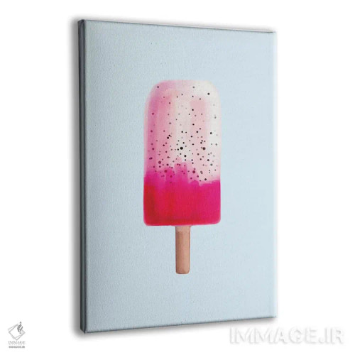 تابلو مینیمال آبنبات یخی میوه اژدها اثر امانوئلا کاراتونی - نمای پرسپکتیو محصول