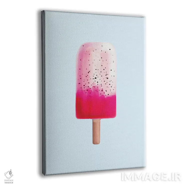 تابلو مینیمال آبنبات یخی میوه اژدها اثر امانوئلا کاراتونی - نمای پرسپکتیو محصول