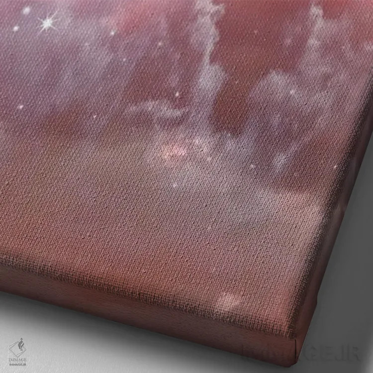 تابلو دکوراتیو ماه تنها اثر امانوئلا کاراتونی - نمای نزدیک بافت بوم