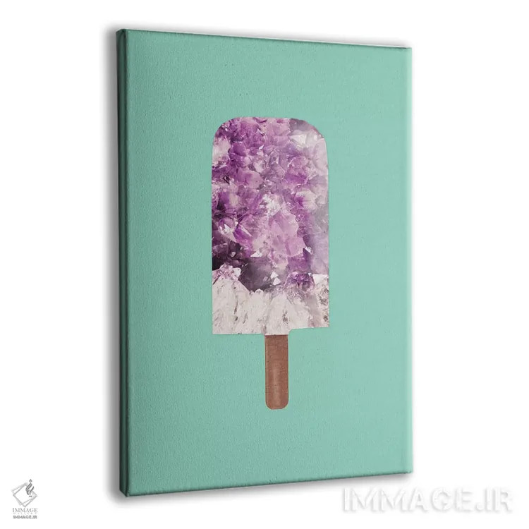 تابلو مینیمال آبنبات یخی آمتیست اثر امانوئلا کاراتونی - نمای پرسپکتیو محصول