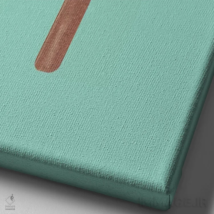 تابلو مینیمال آبنبات یخی آمتیست اثر امانوئلا کاراتونی - نمای نزدیک بافت بوم