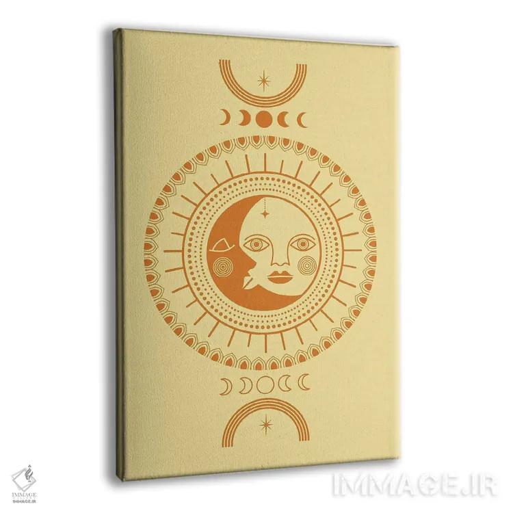تابلو دکوراتیو ماه یا خورشید اثر امانوئلا کاراتونی - نمای پرسپکتیو محصول