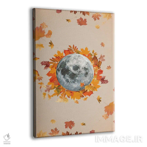 تابلو دکوراتیو تم ماه پاییزی اثر امانوئلا کاراتونی - نمای پرسپکتیو محصول