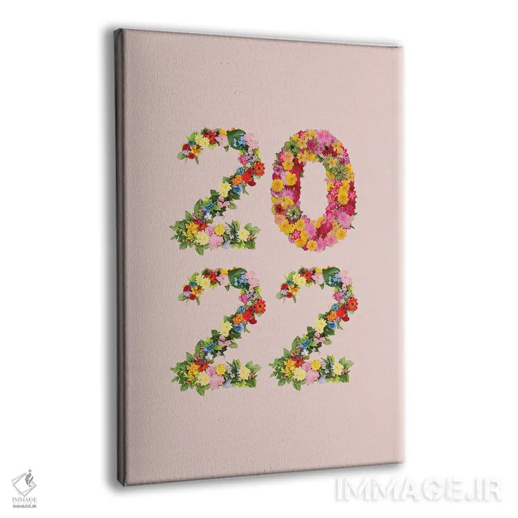 تابلو مدرن سال ۲۰۲۲ با گل ها اثر امانوئلا کاراتونی - نمای پرسپکتیو محصول