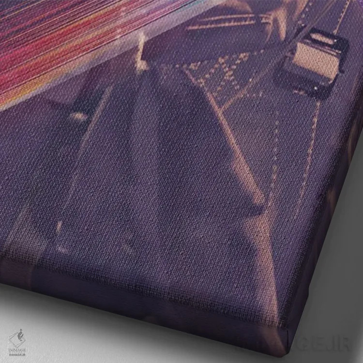 تابلو دکوراتیو گم شده در فضا اثر امانوئلا کاراتونی - نمای نزدیک بافت بوم