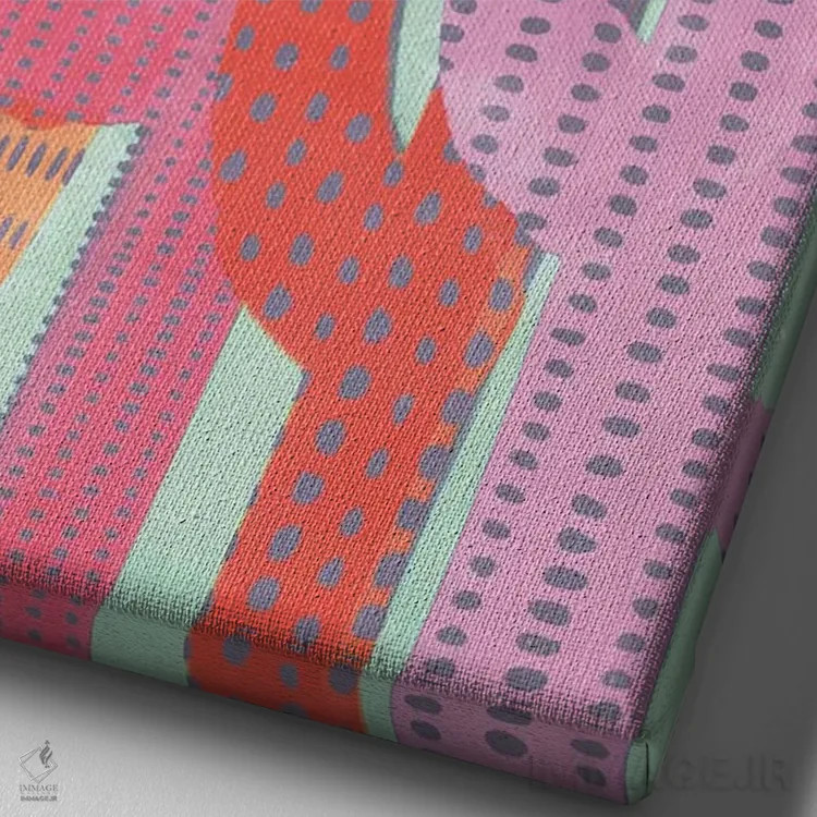 تابلو دکوراتیو کاکتوس بامزه اثر امانوئلا کاراتونی - نمای نزدیک بافت بوم