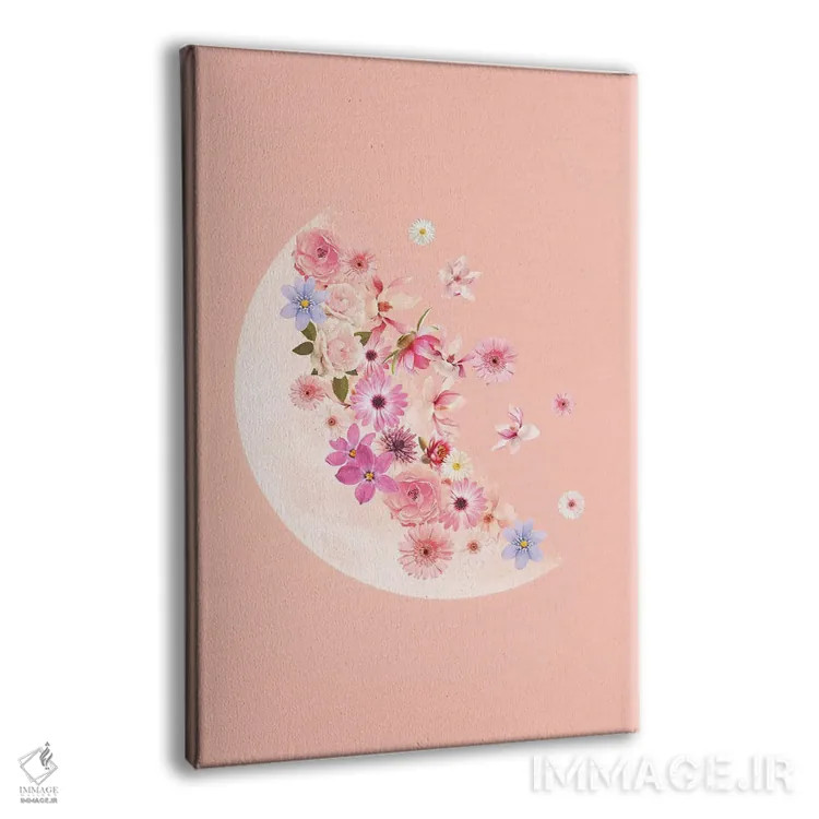 تابلو دکوراتیو ماه گل دار بهاری اثر امانوئلا کاراتونی - نمای پرسپکتیو محصول