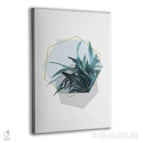 تابلو مینیمال جنگل هندسی اثر امانوئلا کاراتونی - نمای پرسپکتیو محصول