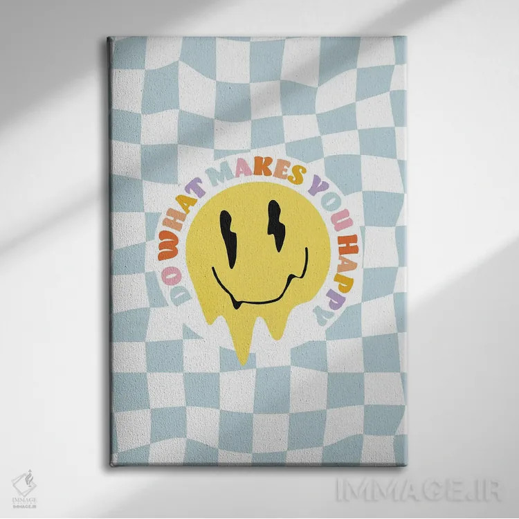 تابلو دکوراتیو کاری را بکن که تو را خوشحال می کند اثر امانوئلا کاراتونی - نمای روبهرو روی دیوار