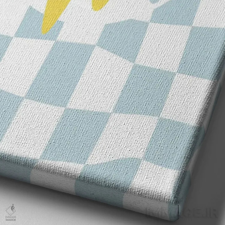 تابلو دکوراتیو کاری را بکن که تو را خوشحال می کند اثر امانوئلا کاراتونی - نمای نزدیک بافت بوم