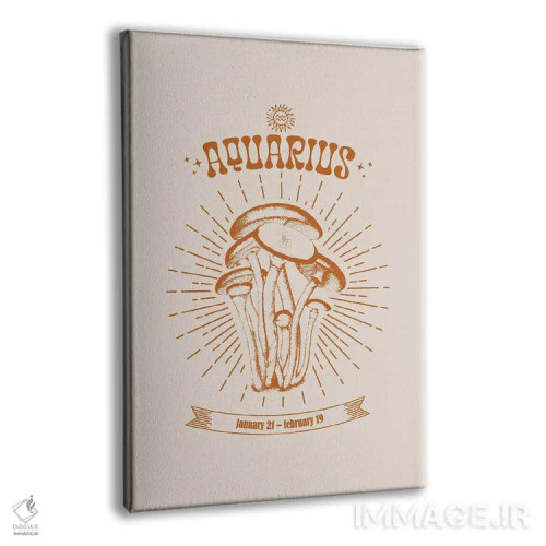 تابلو دکوراتیو قارچ های زودیاک دلو اثر امانوئلا کاراتونی - نمای پرسپکتیو محصول