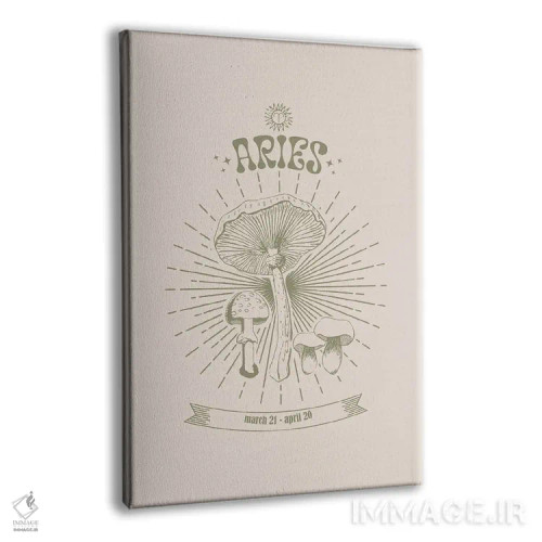 تابلو دکوراتیو قارچ های زودیاک حمل اثر امانوئلا کاراتونی - نمای پرسپکتیو محصول