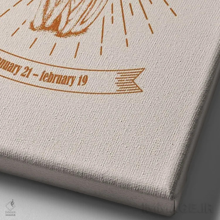 تابلو دکوراتیو قارچ های زودیاک دلو اثر امانوئلا کاراتونی - نمای نزدیک بافت بوم