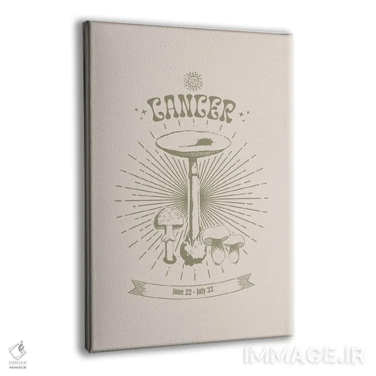 تابلو دکوراتیو قارچ های زودیاک سرطان اثر امانوئلا کاراتونی - نمای پرسپکتیو محصول