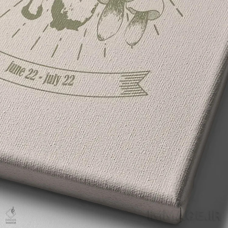 تابلو دکوراتیو قارچ های زودیاک سرطان اثر امانوئلا کاراتونی - نمای نزدیک بافت بوم