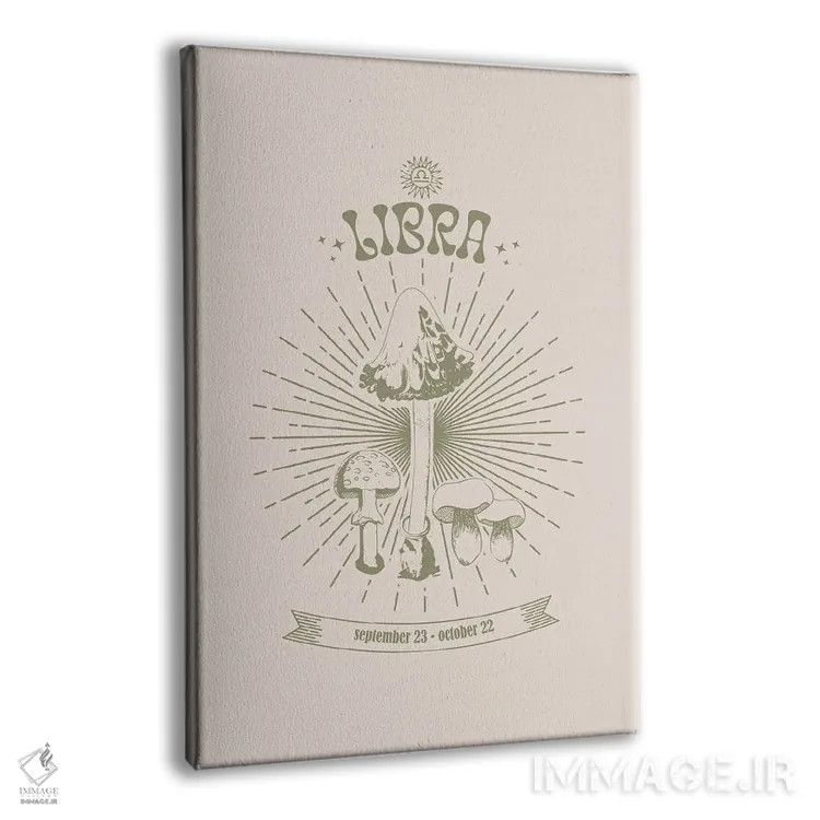 تابلو دکوراتیو قارچ های زودیاک میزان اثر امانوئلا کاراتونی - نمای پرسپکتیو محصول