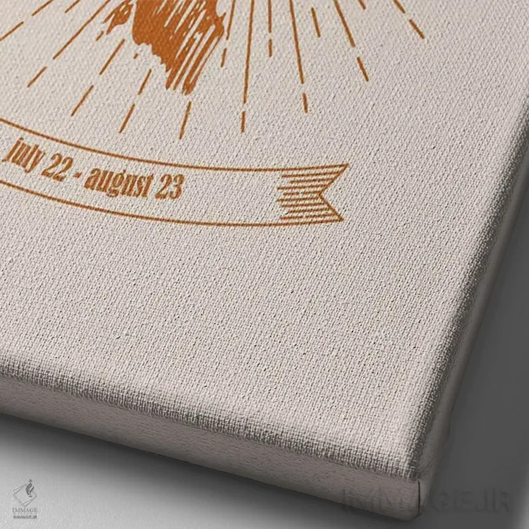 تابلو دکوراتیو قارچ های زودیاک اسد اثر امانوئلا کاراتونی - نمای نزدیک بافت بوم